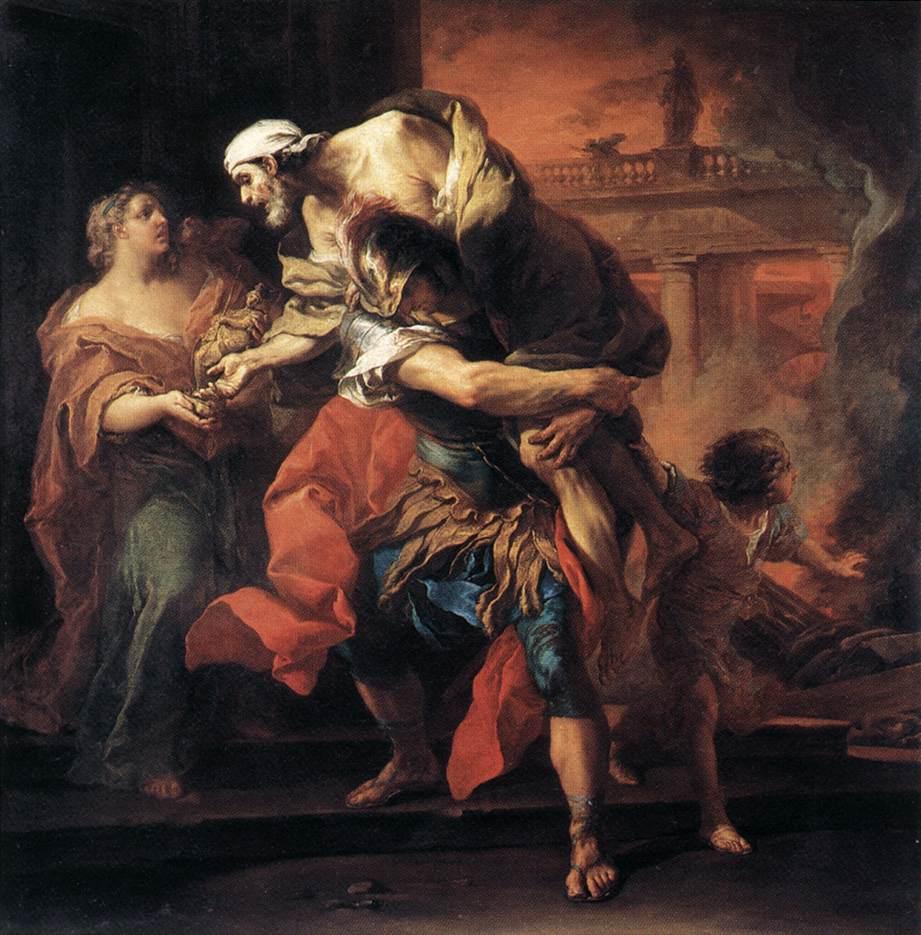 Unknown Artist Aeneas Carrying Anchises by Carl van Loo